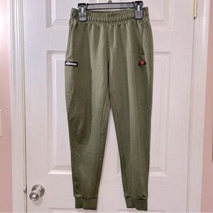 Ellesse Joggers Sweatpants Men's Size Small Green Olive Drawstring Elastic Waist